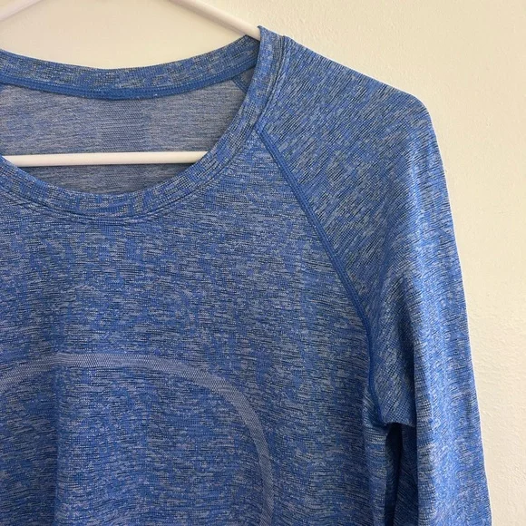 Lululemon Swiftly Tech Long Sleeve 2.0 Contour Form Pipe Dream Blue 10 - Picture 5 of 12